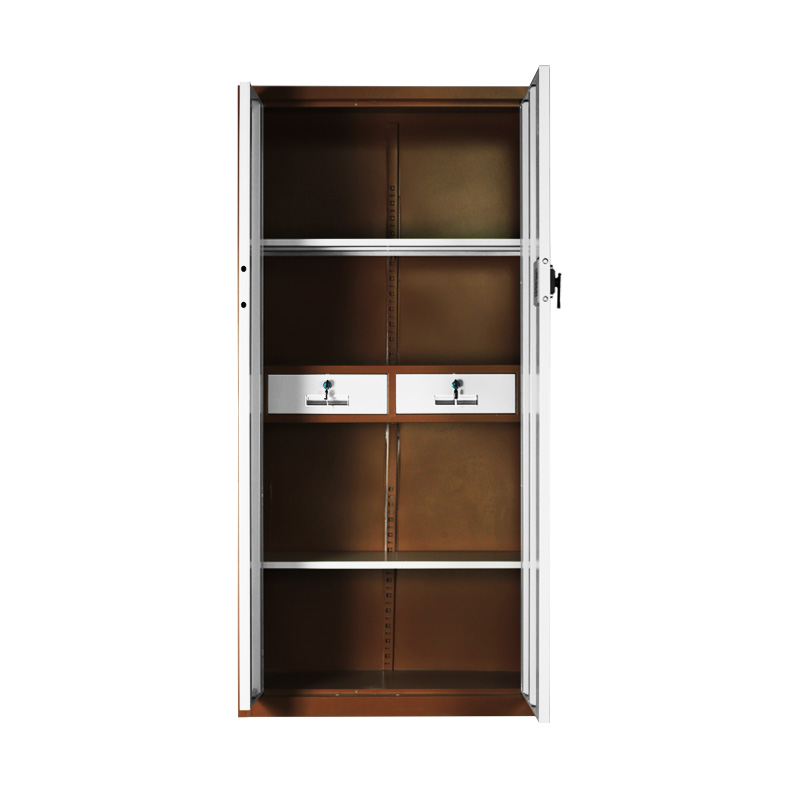 通门保密柜国保锁咖白套色全开