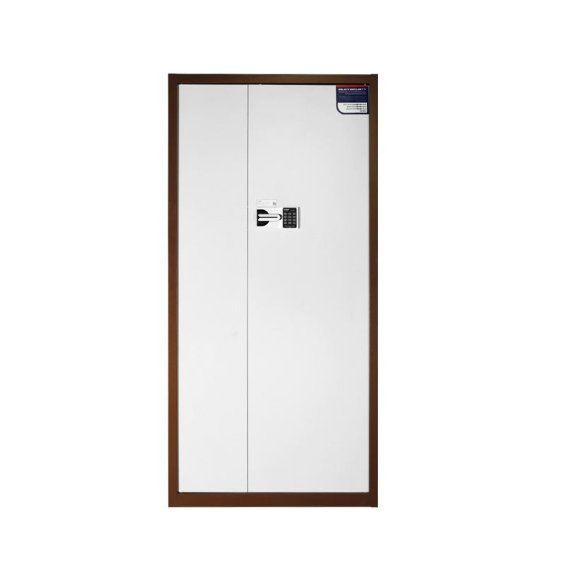 通门保密柜国保锁咖白套色正面
