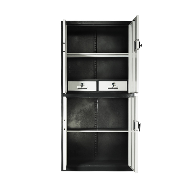 通双节保密柜国保锁灰白套色全开