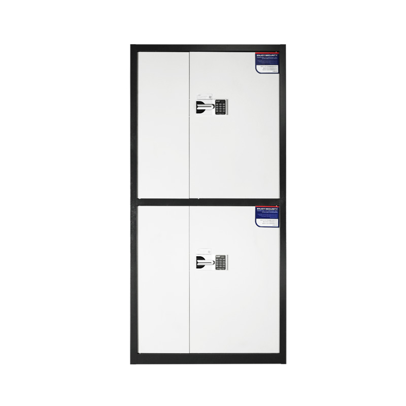 通双节保密柜国保锁灰白套色正面