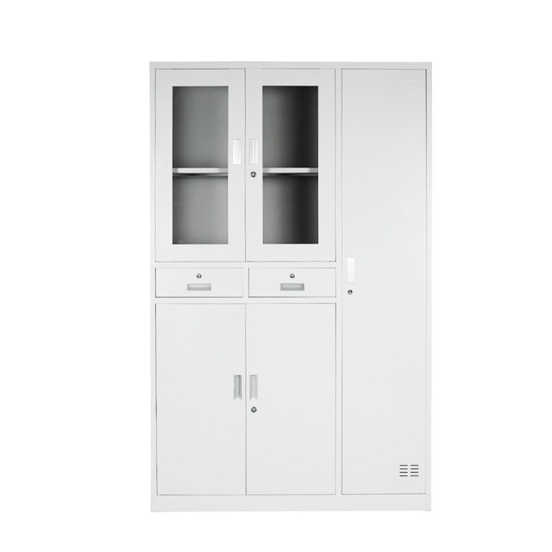 中二斗玻璃更衣柜正面