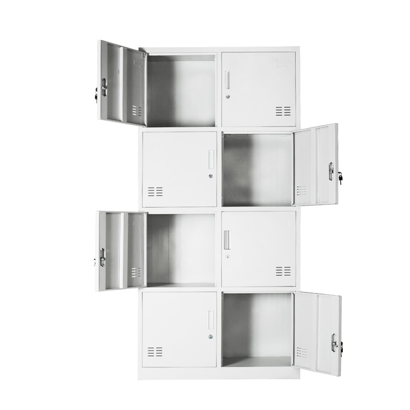 八门储物柜全开