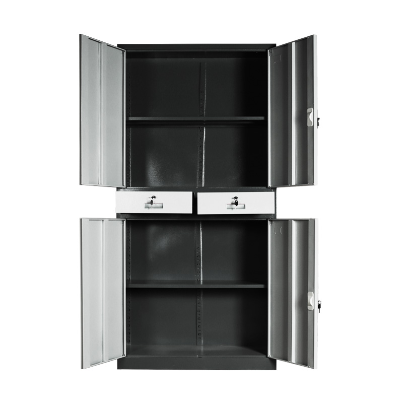 套色中二斗双节柜全开