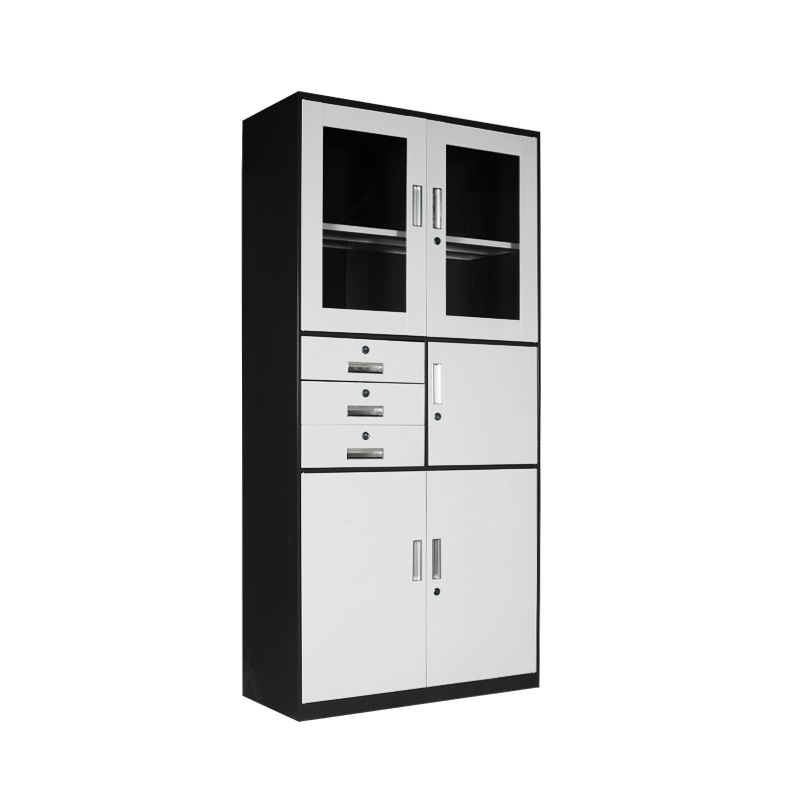 窄边套色偏三斗内保器械柜侧面