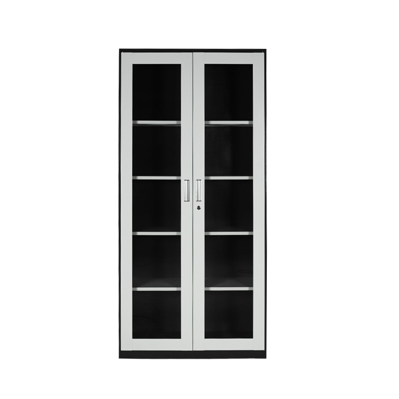 窄边套色通玻对开柜正面