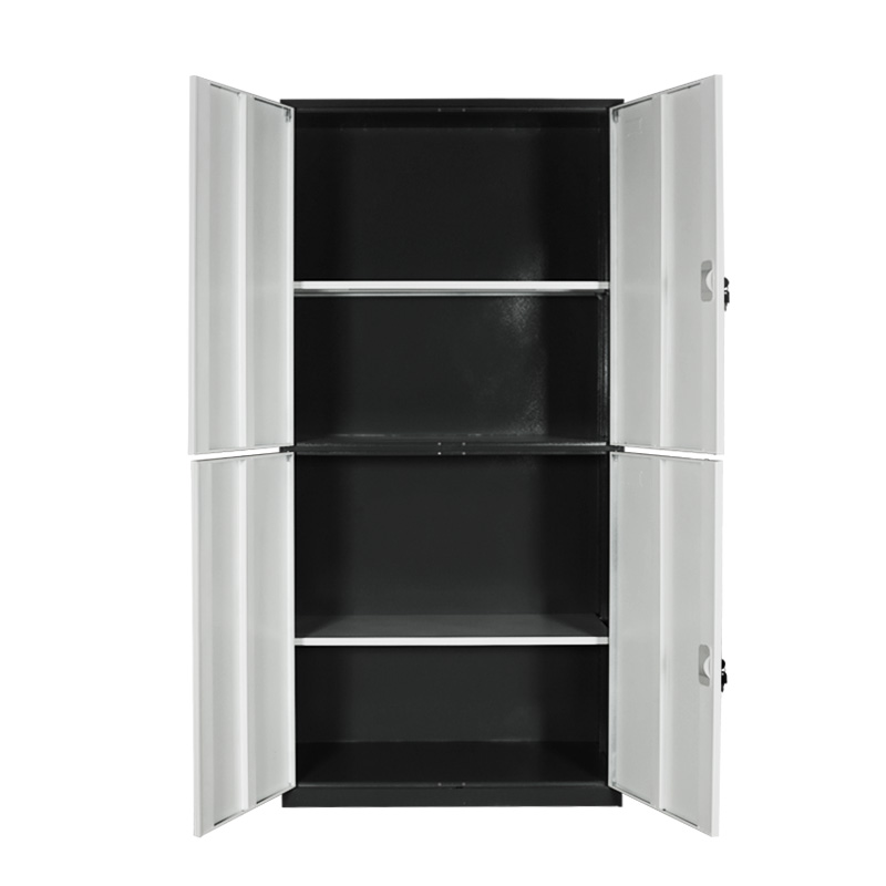 窄边套色通双节柜全开