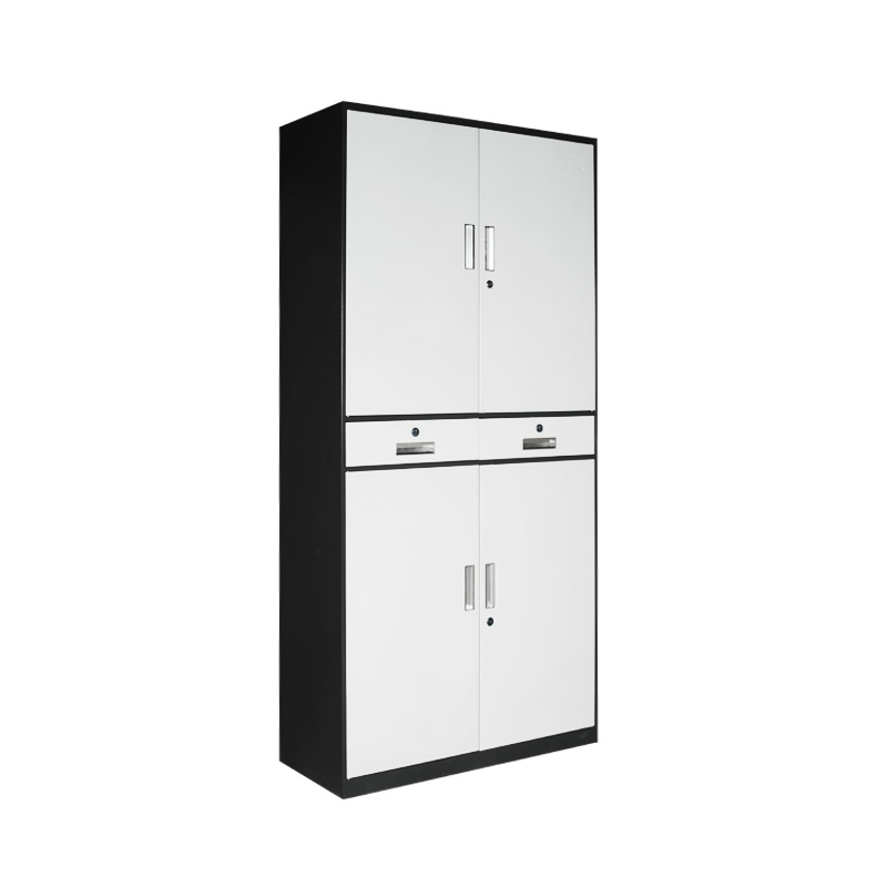 窄边套色中二斗双节柜侧面