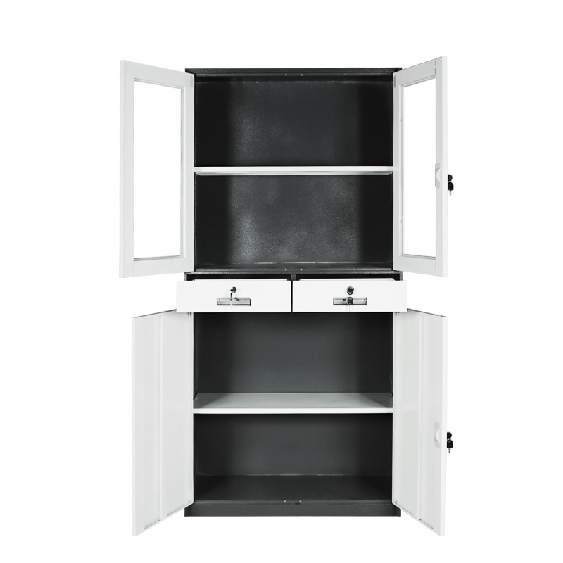 窄边套色中二斗器械柜全开