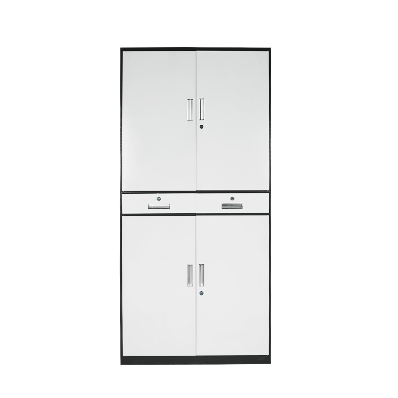 窄边套色中二斗双节柜正面